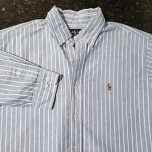 Polo Ralph Lauren Classic Fit Flesh Pony Striped Button Down Oxford 16½ 34/35
